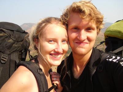 Antonia und ich auf Trackingtour